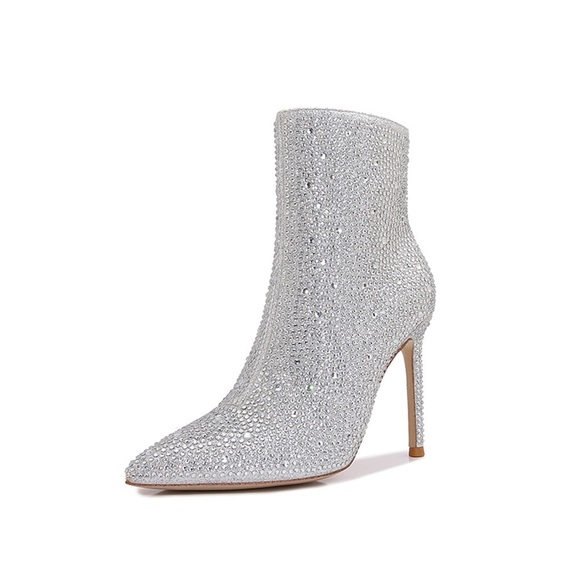 Melody Rhinestone Stiletto Boots - Picture 9 of 11